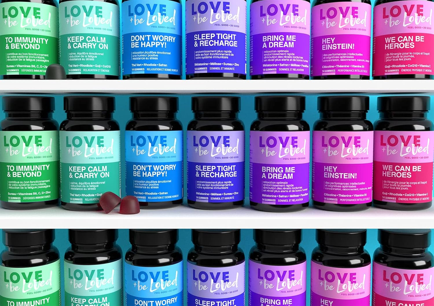Gummies Anti-Stress Et Vitalité “Keep Calm & Carry On” | 42 Gommes Vegan | Complément Alimentaire | Calme Et Sérénité | Réduction De La Fatigue Mentale Et Physique | Made in France |